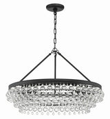 Calypso 6 Light Crystal Teardrop Polished Chrome Chandelier 275-CH