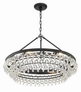 Calypso 6 Light Crystal Teardrop Polished Chrome Chandelier 275-CH