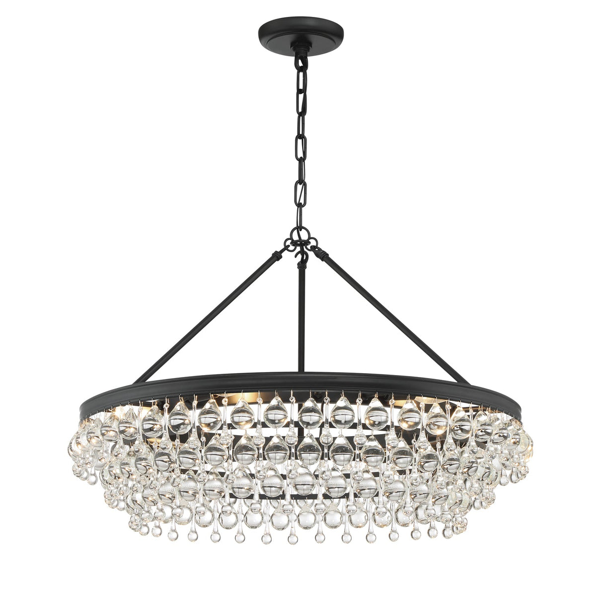 Calypso 6 Light Matte Black Chandelier 275-MK