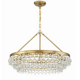 Calypso 6 Light Crystal Teardrop Polished Chrome Chandelier 275-CH