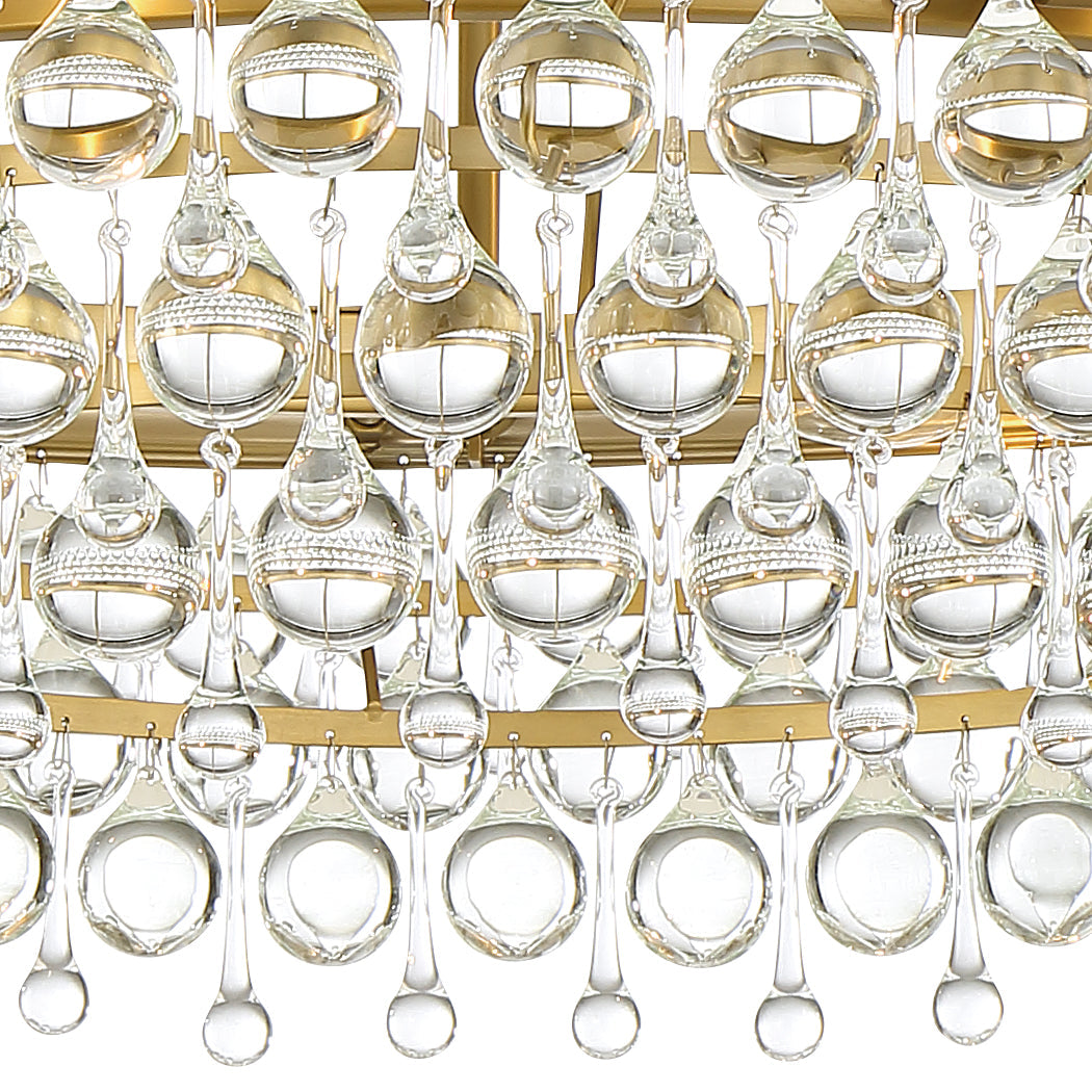 Calypso 6 Light Crystal Teardrop Polished Chrome Chandelier 275-CH