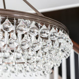 Calypso 6 Light Crystal Teardrop Polished Chrome Chandelier 275-CH