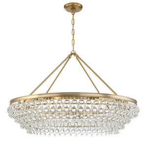 Calypso 8 Light Crystal Teardrop Vibrant Gold Chandelier 278-VG