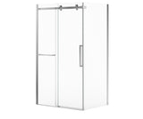 MAAX 134956-900-084-000 Halo Pro 48 x 36 x 78 3/4 in. 8mm Sliding Shower Door with Towel Bar for Corner Installation with Clear glass in Chrome