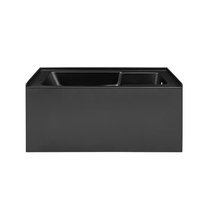 Voltaire 54" x 30" Right-Hand Drain Alcove Bathtub with Apron in Matte Black