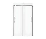 MAAX 138761-900-084-000 Inverto 43-47 x 70 ½-74 in. 8mm Bypass Shower Door for Alcove Installation with Clear glass in Chrome