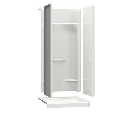 MAAX 145024-000-002-093 KDS 3636 AcrylX Alcove Center Drain Four-Piece Shower in White