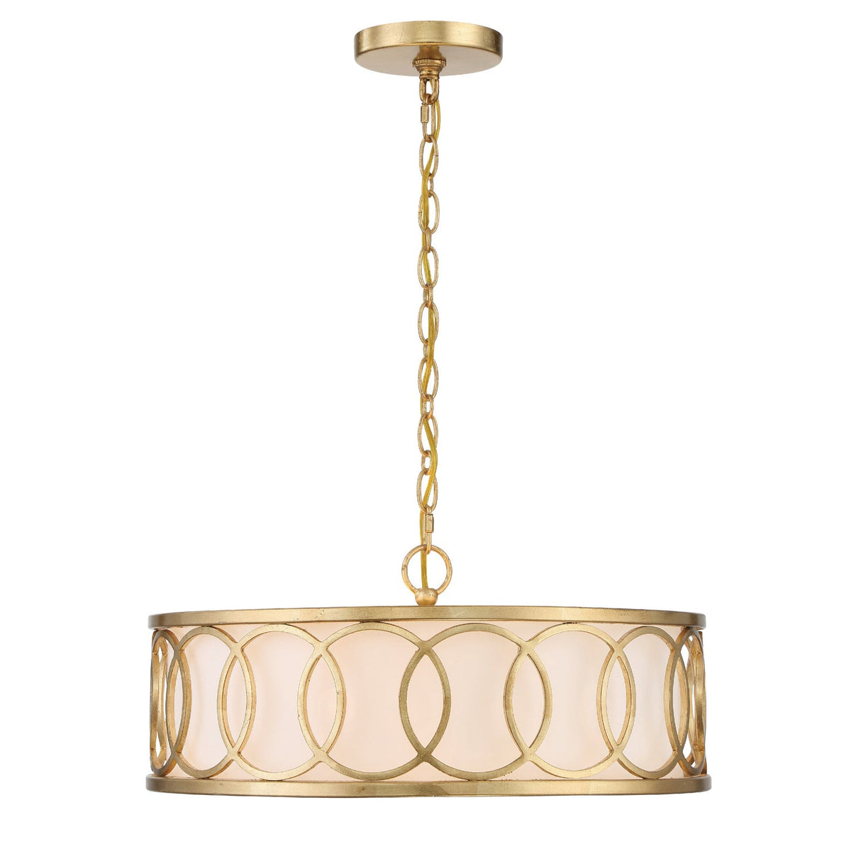 Libby Langdon for Crystorama Graham 6 Light Antique Gold Chandelier 287-GA