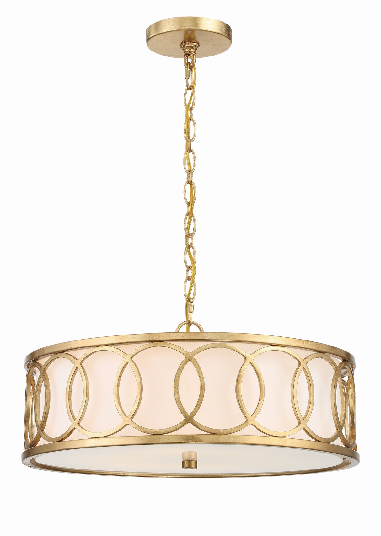 Libby Langdon for Crystorama Graham 6 Light Antique Gold Chandelier 287-GA