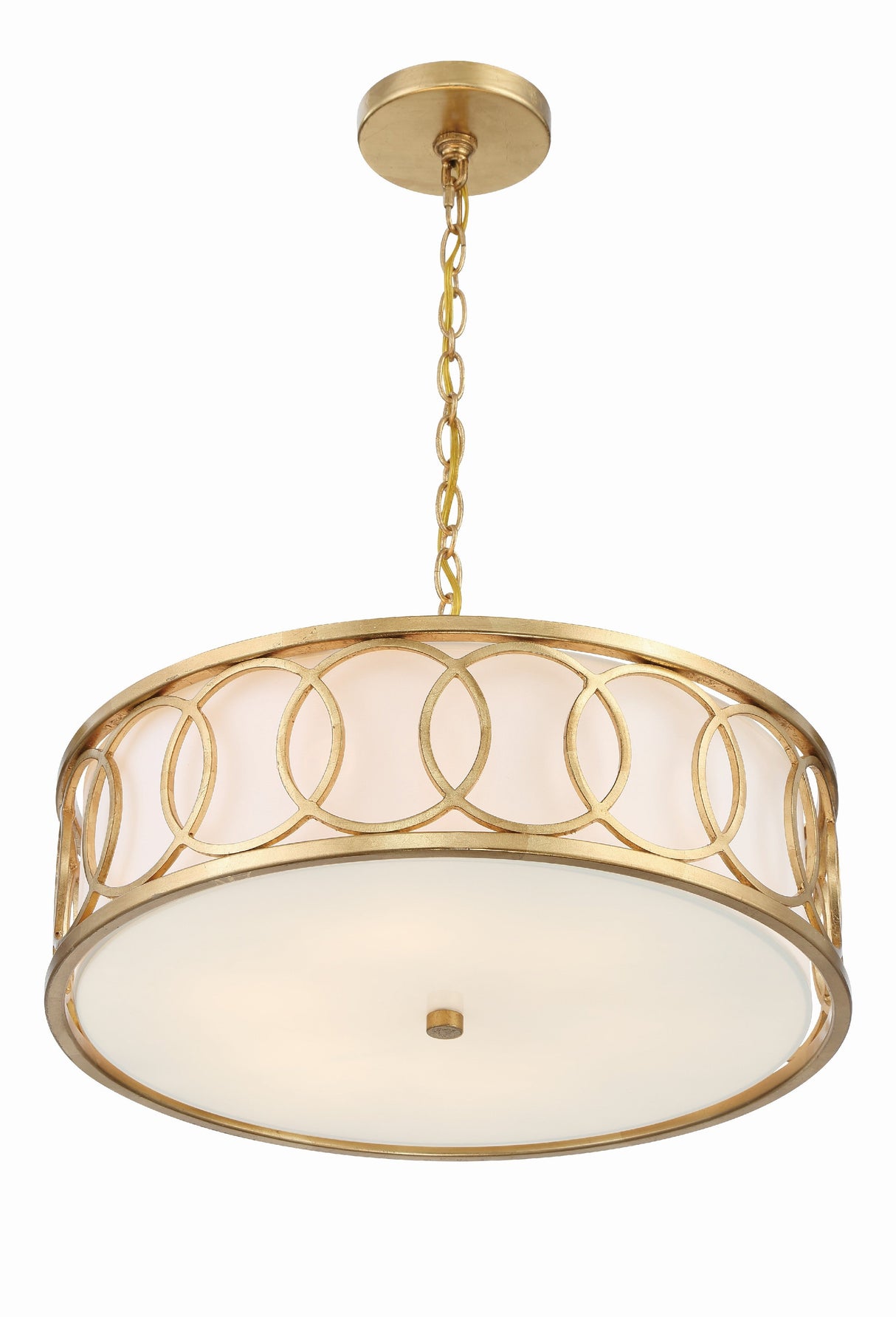 Libby Langdon for Crystorama Graham 6 Light Antique Gold Chandelier 287-GA