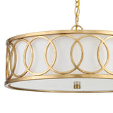 Libby Langdon for Crystorama Graham 6 Light Antique Gold Chandelier 287-GA