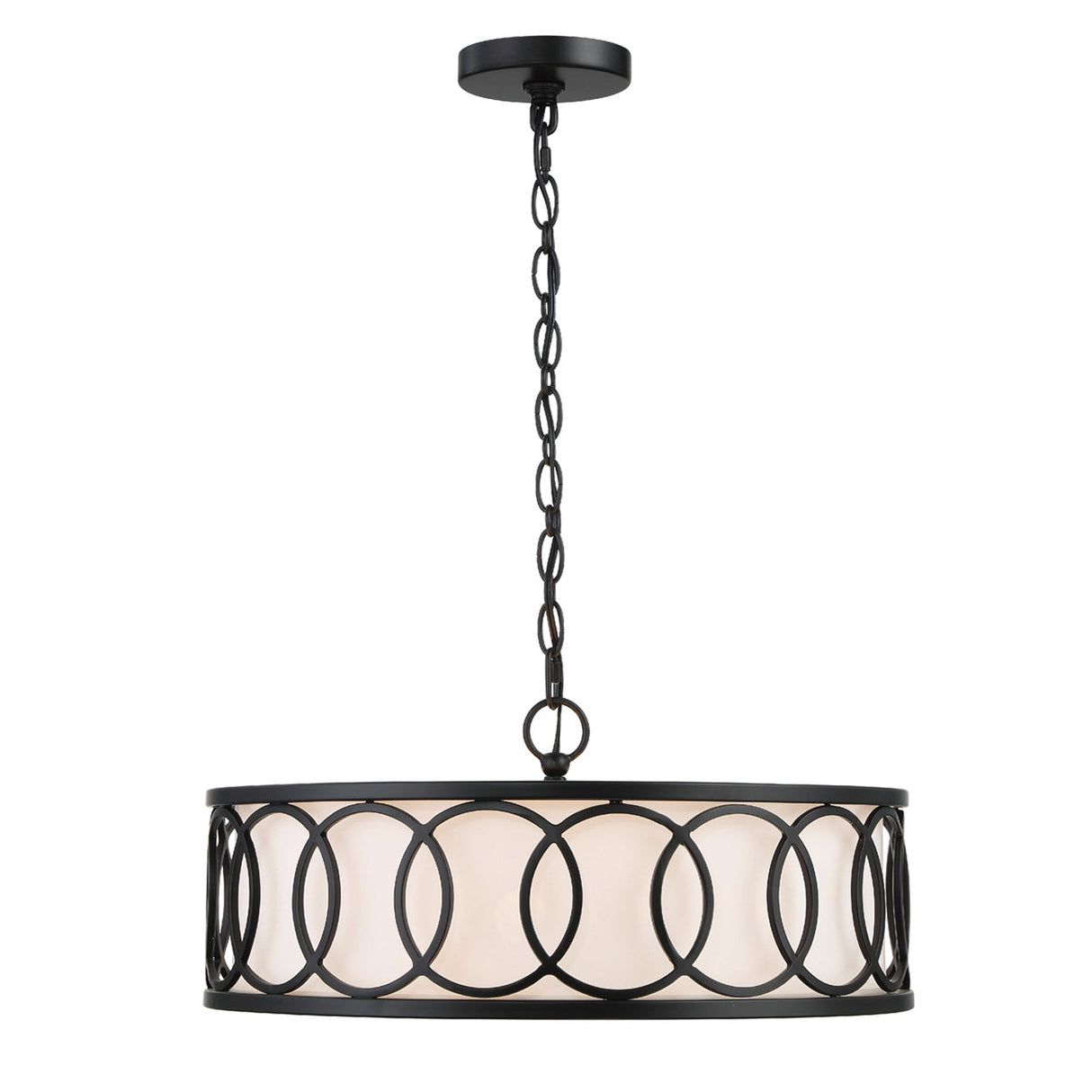 Libby Langdon for Crystorama Graham 6 Light Matte Black Chandelier 287-MK