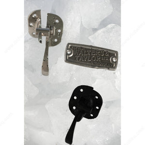 Richelieu BP857859R900 Metal Icebox Latch - Right Opening - 8578, Matte Black
