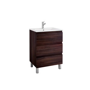 DAX Costa Engineered Wood Single Vanity Cabinet, 24", Wenge DAX-COS012413