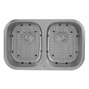 DAX Stainless Steel 50/ 50 Double Bowl Undermount Kitchen Sink, Brushed Stainless Steel DAX-2918
