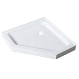 Voltaire 42 x 42 Acrylic White, Single-Threshold, Center Drain, Neo-angle Shower Base