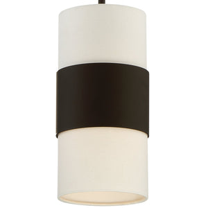 Libby Langdon for Crystorama Grayson 1 Light Dark Bronze Mini Pendant 290-DB