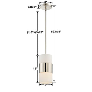 Libby Langdon for Crystorama Grayson 1 Light Dark Bronze Mini Pendant 290-DB