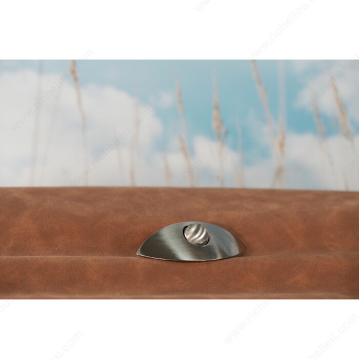Richelieu BP805532195 Metal Push-button Handle for Recreational Vehicles - 8055, Brushed Nickel