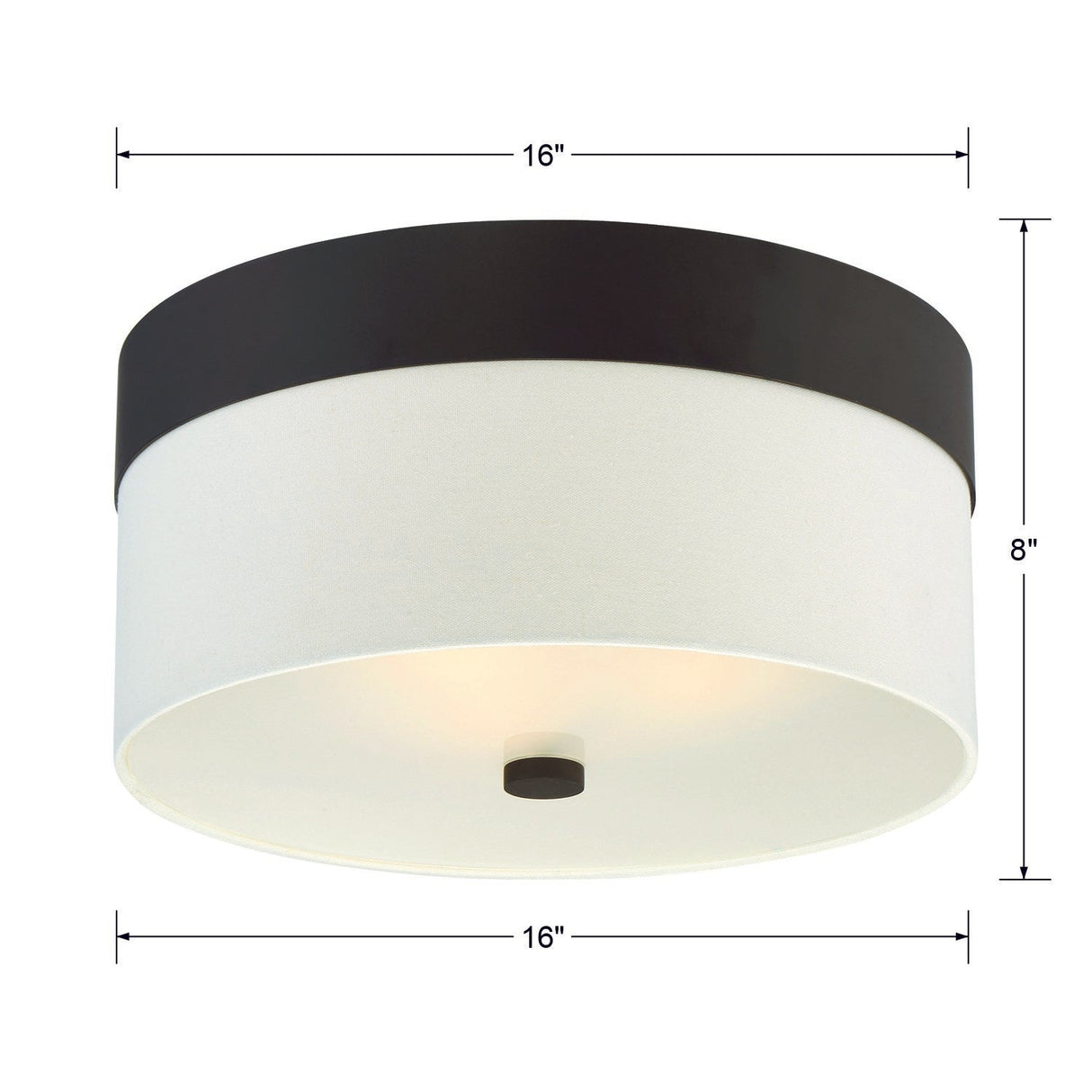 Libby Langdon for Crystorama Grayson 3 Light Dark Bronze Flush Mount 293-DB