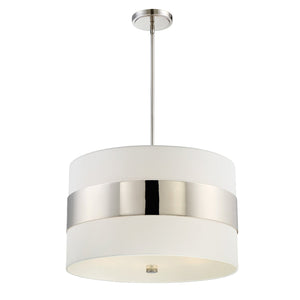 Libby Langdon for Crystorama Grayson 5 Light Polished Nickel Chandelier 297-PN