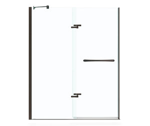 MAAX 136672-900-173-000 Reveal 71 56-59 x 71 ½ in. 8mm Pivot Shower Door for Alcove Installation with Clear glass in Dark Bronze