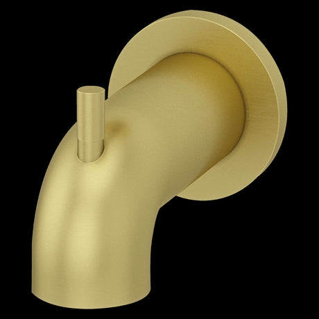 Quick Connect Tub Spout with Diverter in Brushed Gold