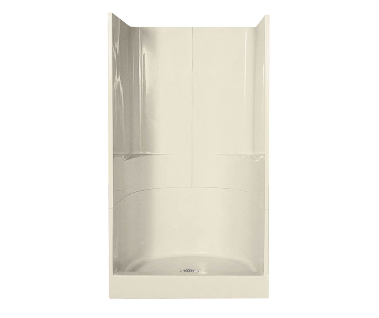 MAAX 103008-000-004-000 48SKD 48 x 35 AcrylX Alcove Center Drain Three-Piece Shower in Bone