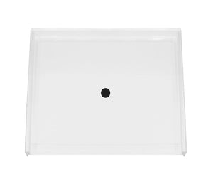 MAAX 106553-000-002-000 MX QSI-3838-BF 0.5 in. AcrylX Alcove Shower Base with Center Drain in White