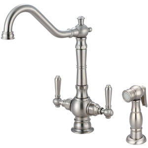 Pioneer 2AM401-BN Americana Two Handle Kitchen Faucet in Brushed Nickel