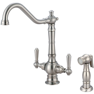 Pioneer 2AM401-BN Americana Two Handle Kitchen Faucet in Brushed Nickel