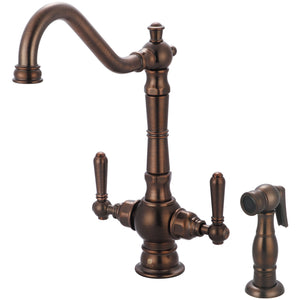 Pioneer 2AM401-ORB Americana Two Handle Kitchen Faucet in Oil Rubbed Bronze