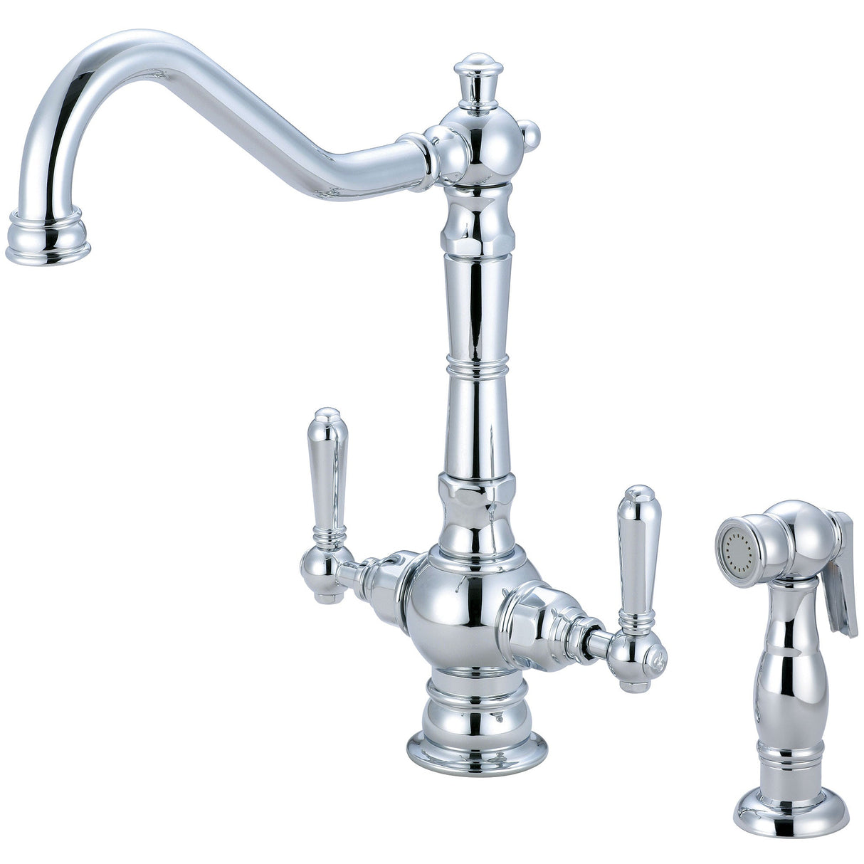 Pioneer 2AM401 Americana Two Handle Kitchen Faucet in Polished Chrome