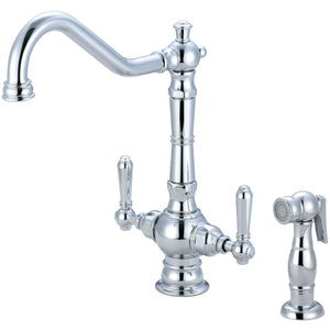 Pioneer 2AM401 Americana Two Handle Kitchen Faucet in Polished Chrome