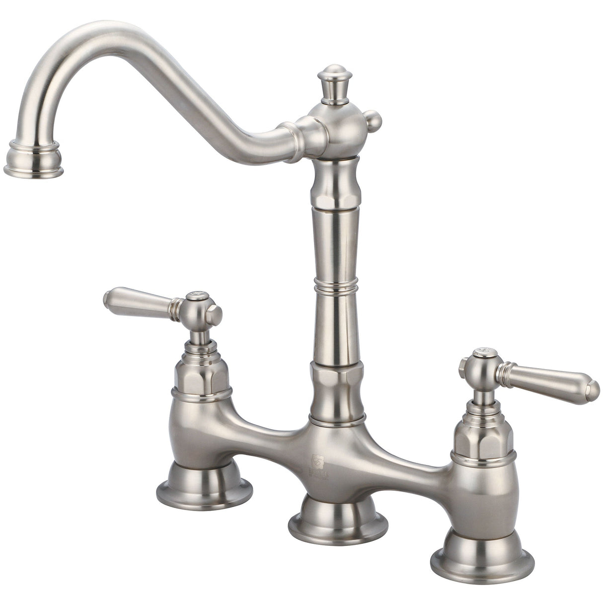 Pioneer 2AM500-BN Americana Two Handle Kitchen Bridge Faucet in Brushed Nickel