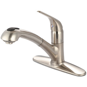 Pioneer 2LG220-BN Legacy Single Handle Pull-Out Kitchen Faucet in Brushed Nickel