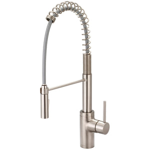 Pioneer 2MT270-BN Motegi Single Handle Pre-Rinse Spring Pull-Down Kitchen Faucet in Brushed Nickel