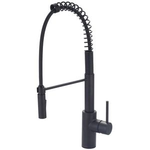 Pioneer 2MT270-MB Motegi Single Handle Pre-Rinse Spring Pull-Down Kitchen Faucet in Matte Black