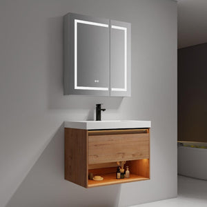 Blossom Bergen 30" Vanity with Dual LED Illumination - Adjustable Lighting and Sleek Storage Design