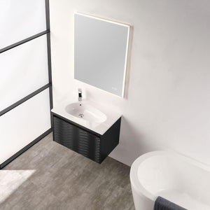 Blossom Voyage 30″ Vanity with Droplet-Shaped Basin - LED Illuminated & Unique Wave-Front Design