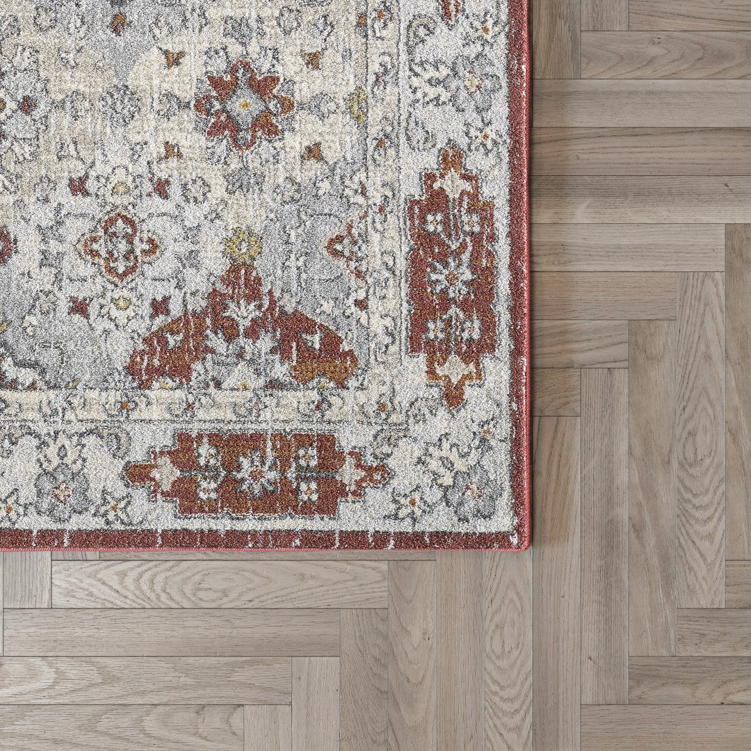 Eviva Mosaic 5' x 7' Damask Multicolor Rug