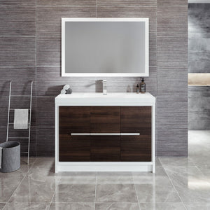 Grace 48 in. Gray Oak Single Sink Bath Vanity with Acrylic Top and Integrated Sink