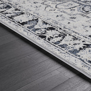 Eviva Capricorn 3' x 5' Oriental Blue/Cream Rug