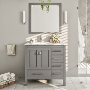 Eviva London 36 Gray Bathroom Vanity