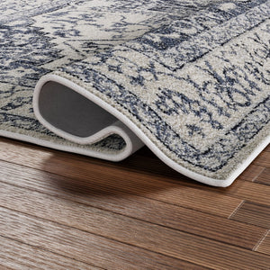Eviva Venus 3' x 5' Geometric Blue/Cream Rug