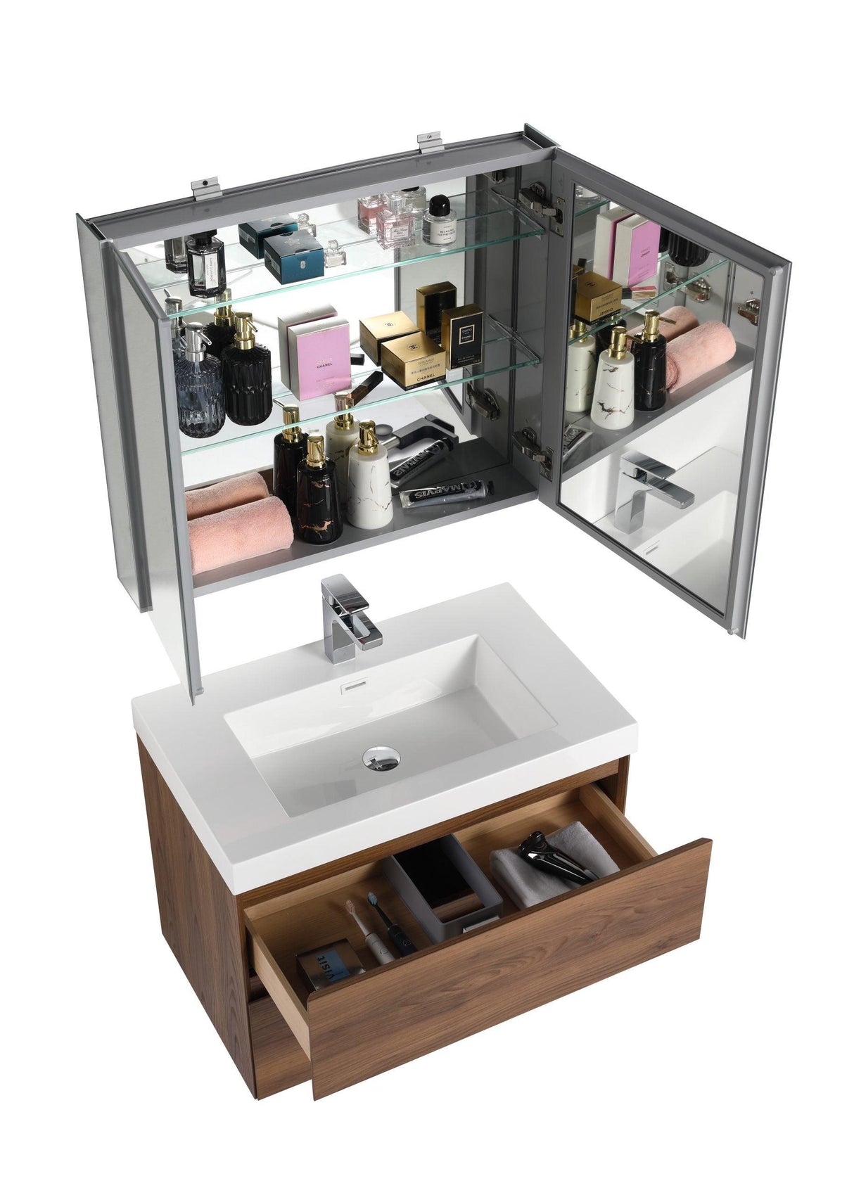 Blossom Assisi 30" Vanity - Eco-Friendly Modern Minimalist Design with Soft-Closing Drawers
