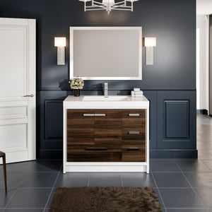 Grace 42 in. Gray Oak Single Sink Bath Vanity with Acrylic Top and Integrated Sink