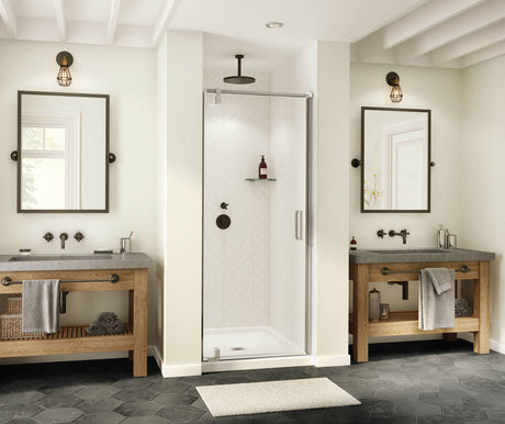 MAAX 137835-900-084-000 ModulR 36 x 78 in. 8 mm Pivot Shower Door for Alcove Installation with Clear glass in Chrome