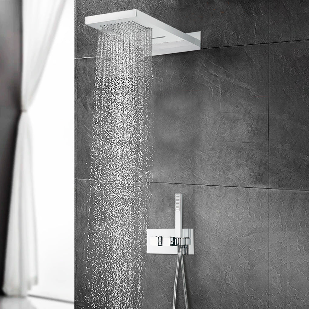 DAX Stainless Steel Shower System Thermostatic Mixer with 2 Functions, Chrome DAX-9003-CR