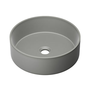 Lisse 14.5" Round Concrete Vessel Bathroom Sink in Dark Grey